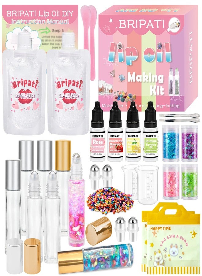 BRIPATI DIY Lip Gloss Making Kit, Lip Oil Maker Kits to Make Your Own Lipglosses with Roller Bottles, Moisturizing Lipstick Supplies Set, All-Inclusive Fun Lip Sticks Craft Kit for Girls Women - Image 1